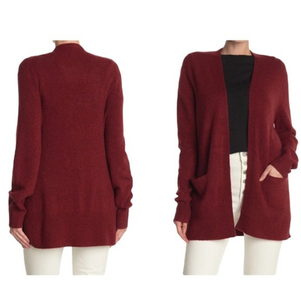 Madewell Cozy Short Walking Cardigan Scarlet Red S Merino Wool Blend Casual